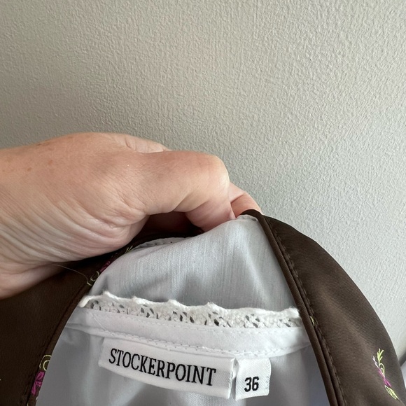 AUTHENTIC WOMEN'S GERMAN DIRNDL DRESS PURPLE/BROWN OKTOBERFEST - Picture 7 of 9